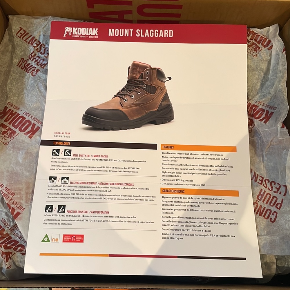 Kodiak 6-inch men's steel toe work boot. - Picture 9 of 11